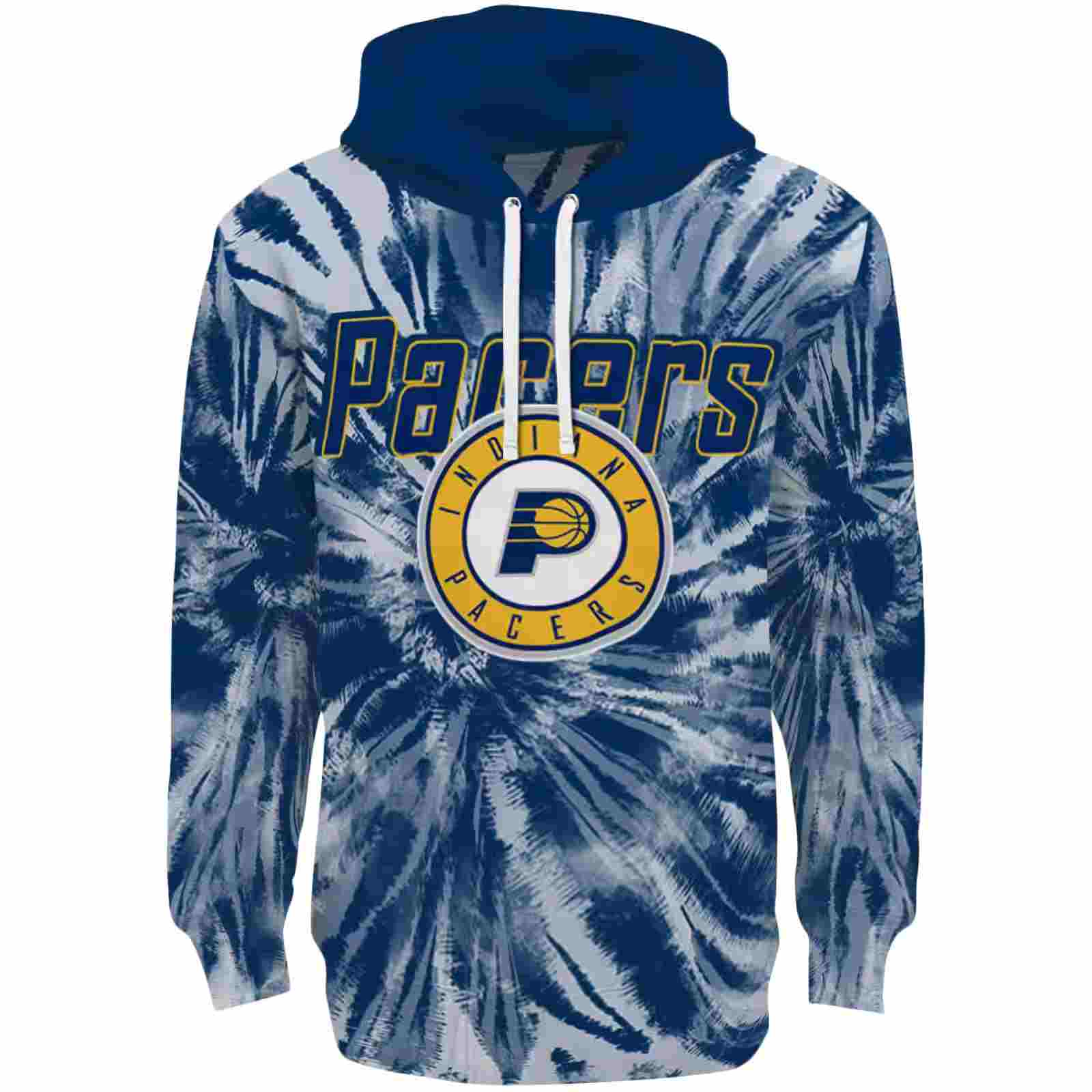 Indiana Pacers Tie Dye Pattern Blue Hoodie