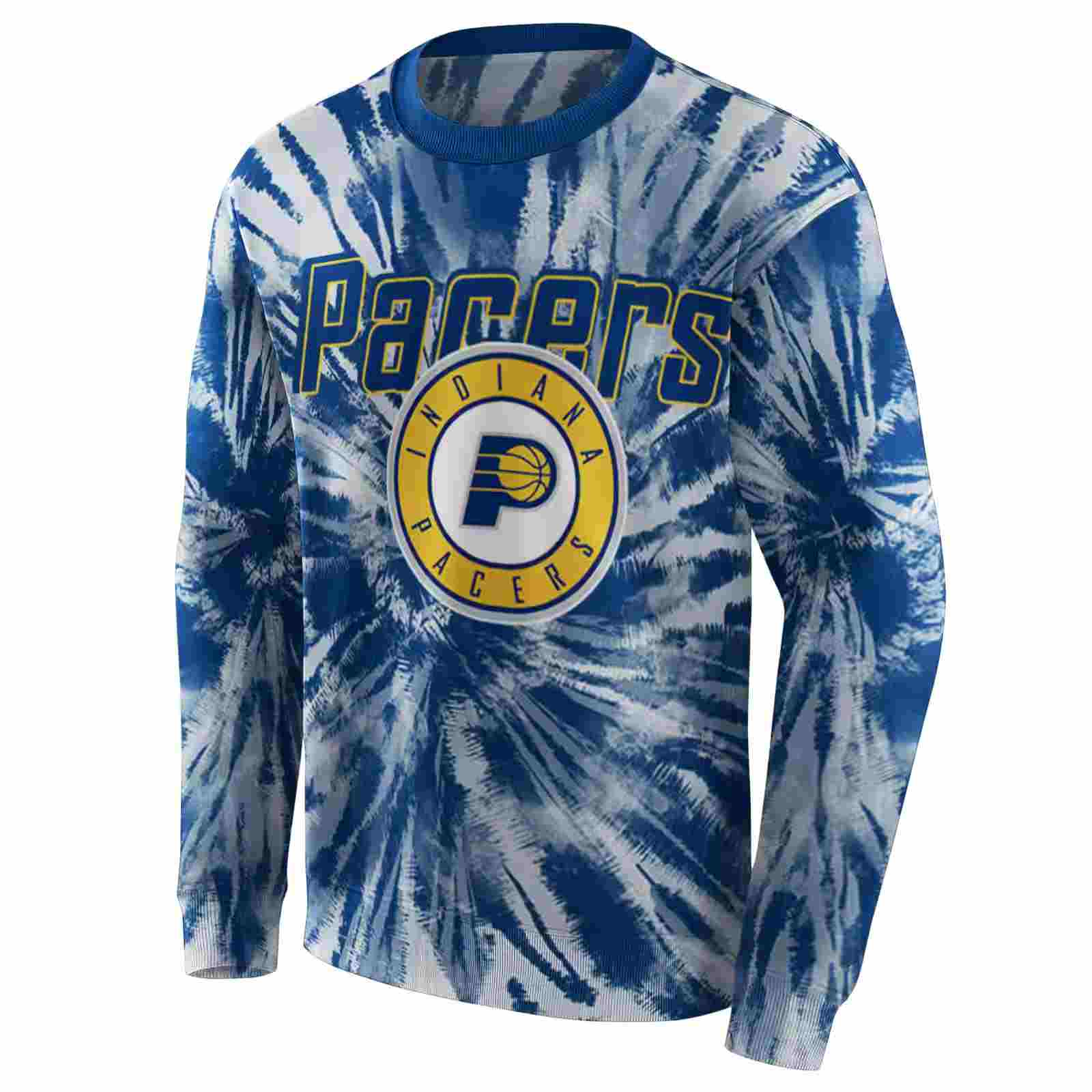 indiana pacers tie dye pattern blue hoodie new arrival