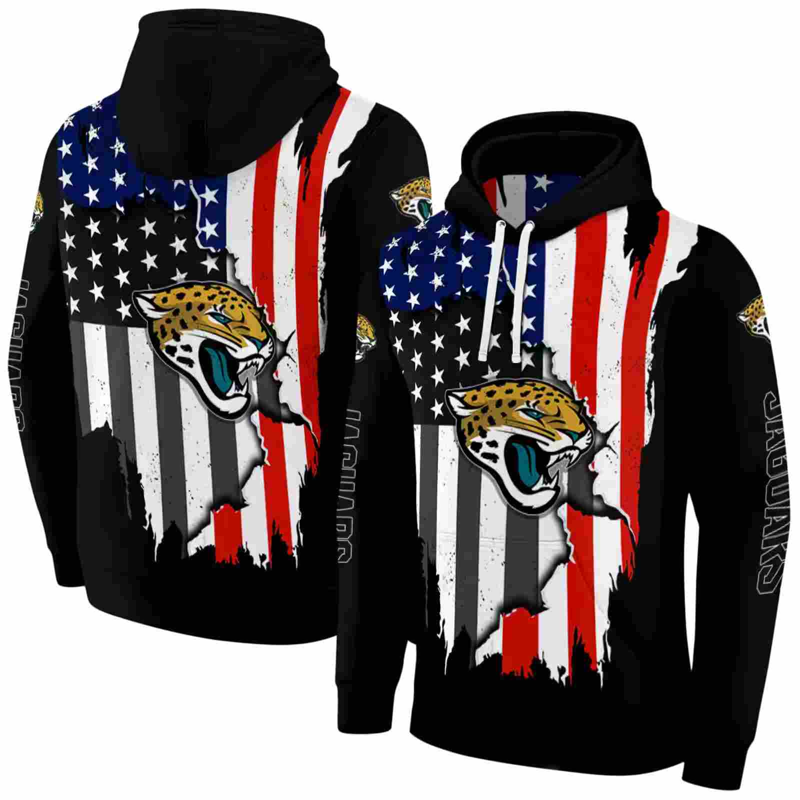 jacksonville jaguars american pride black hoodie fashion forward