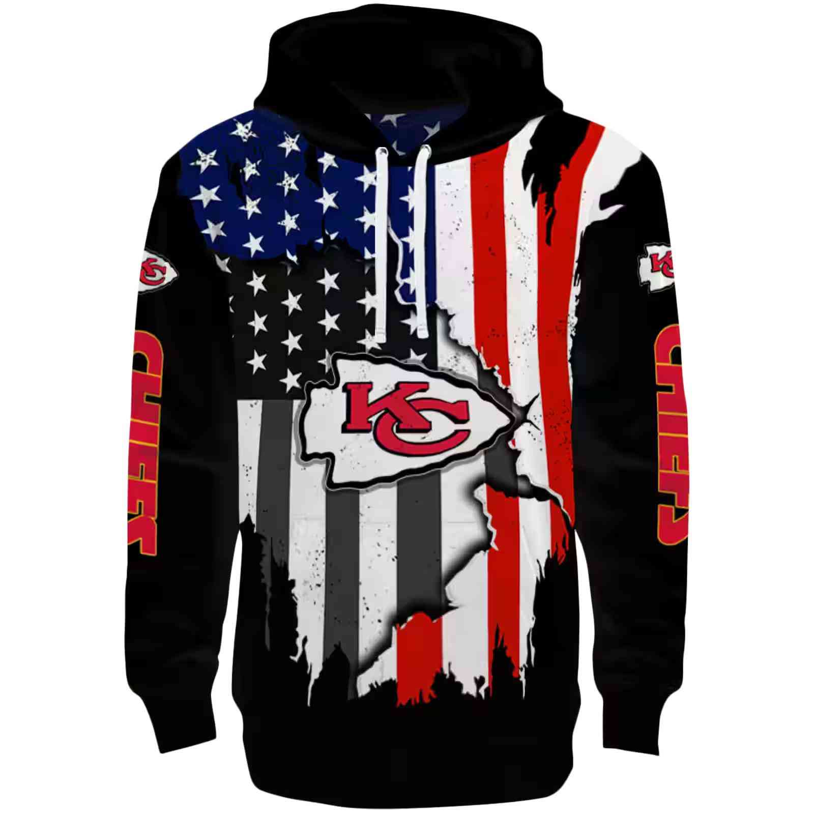 Kansas City Chiefs American Pride Black Hoodie