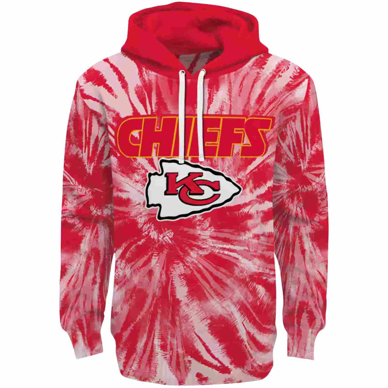 Kansas City Chiefs Tie Dye Pattern Red Hoodie