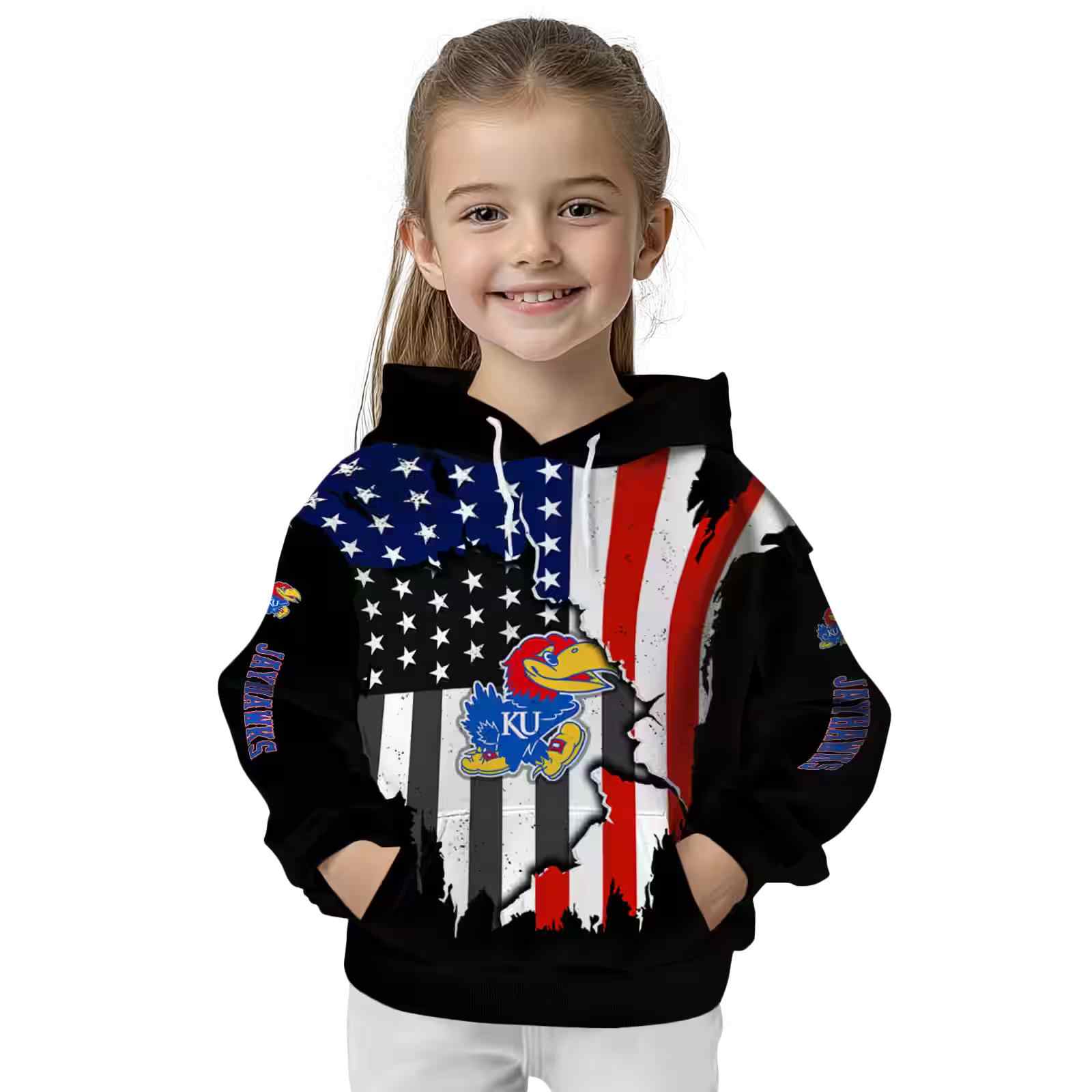 kansas jayhawks american pride black hoodie top rated