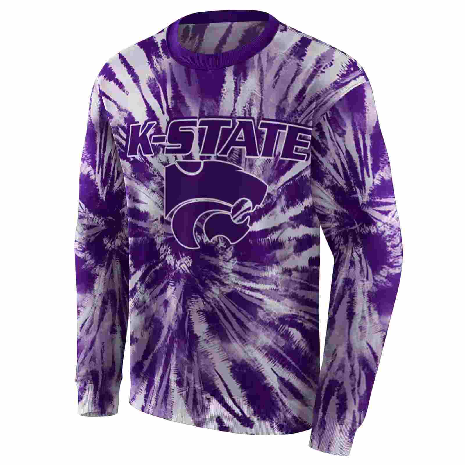 kansas state wildcats tie dye pattern purple hoodie new arrival