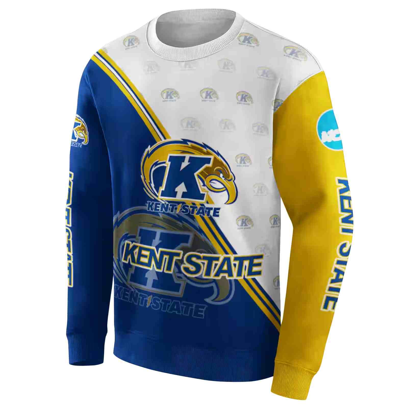 kent state golden flashes diagonal stripe navy blue white hoodie new arrival