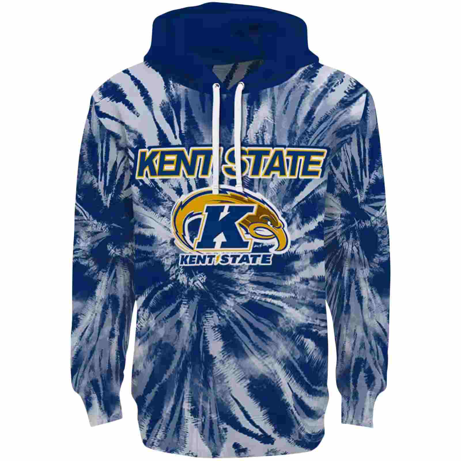 Kent State Golden Flashes Tie Dye Pattern Navy Blue Hoodie