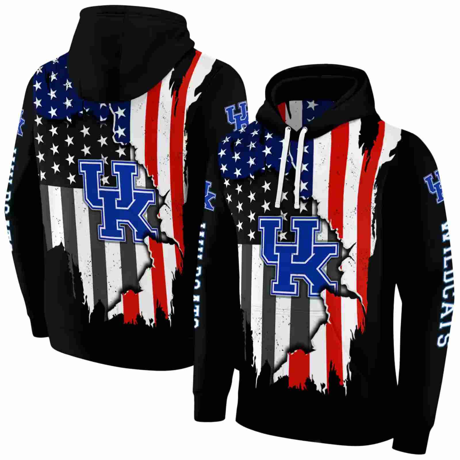 kentucky wildcats american pride black hoodie fashion forward