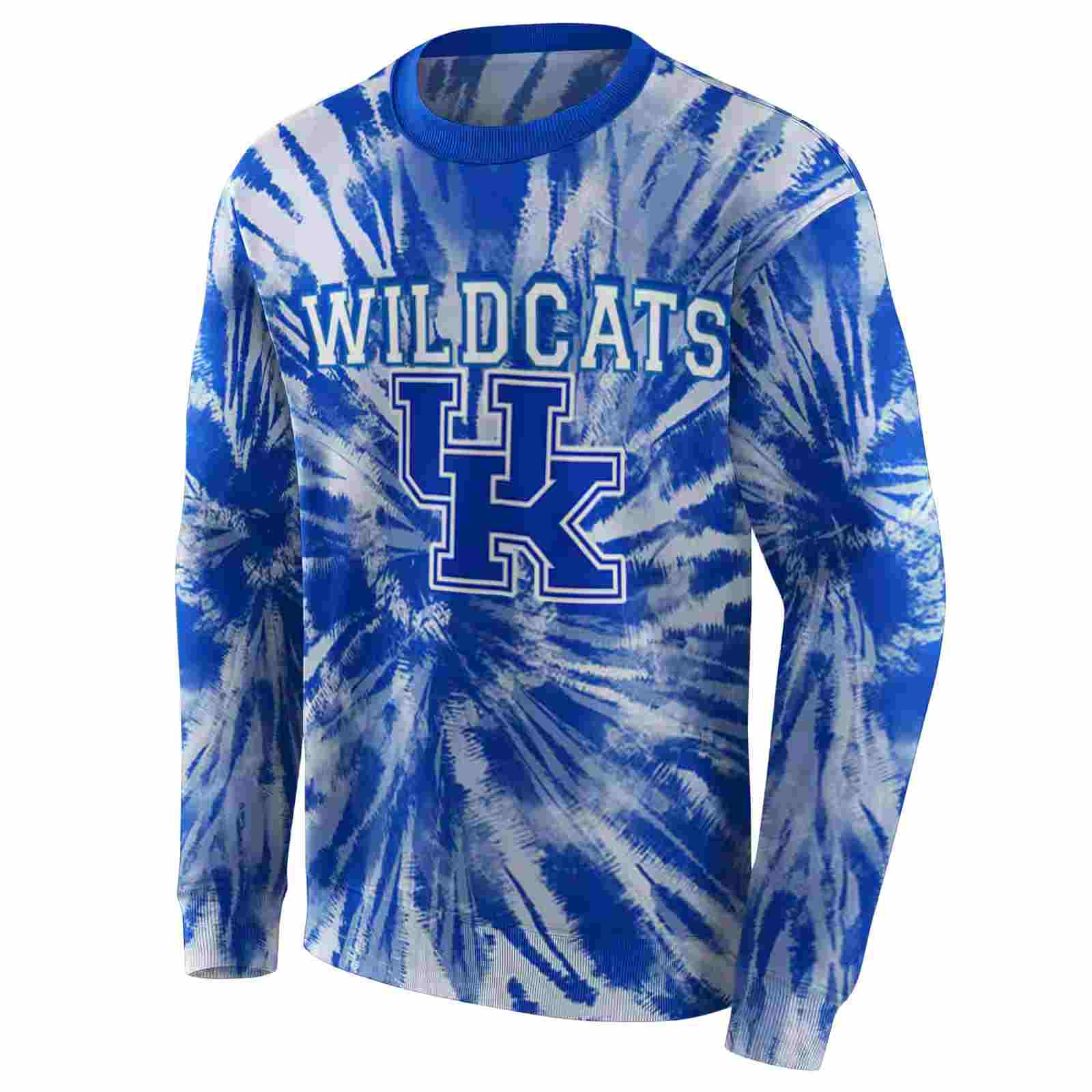 kentucky wildcats tie dye pattern blue hoodie new arrival