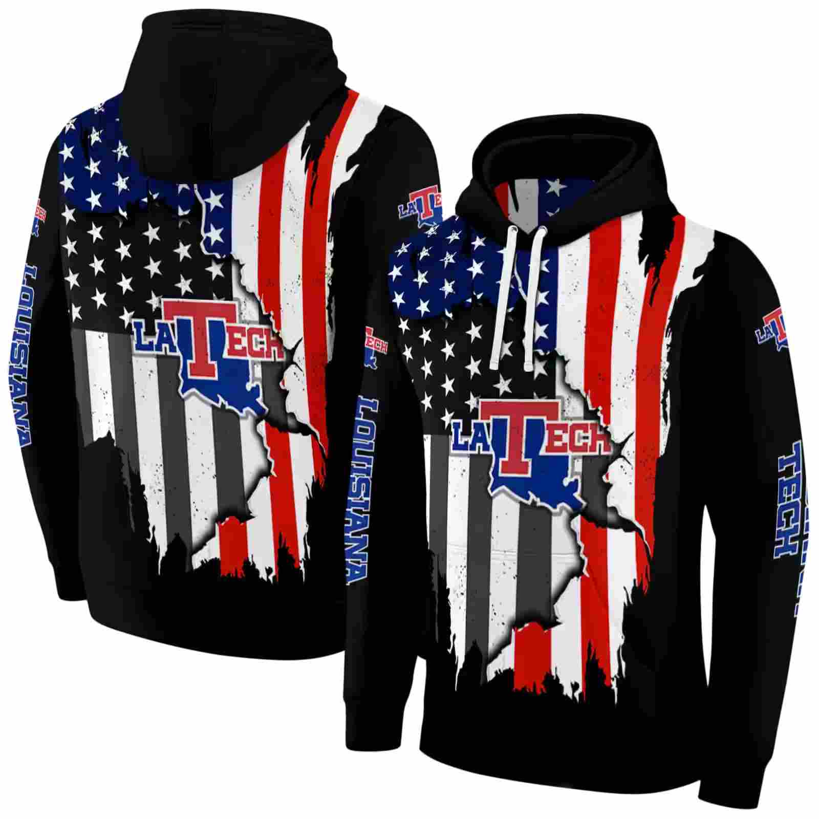 la tech american pride black hoodie fashion forward