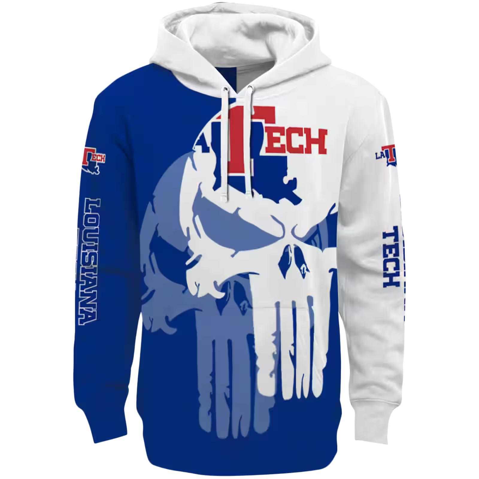 LA Tech Graphic Punisher Blue White Hoodie