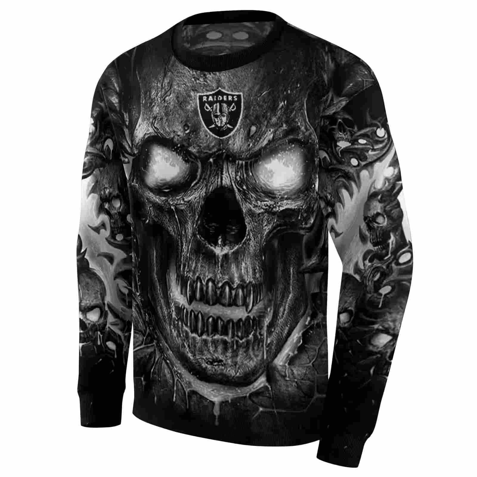 las vegas raiders demonic skull black hoodie new arrival