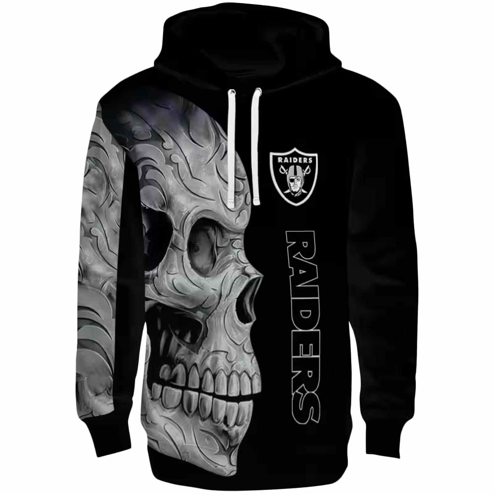 Las Vegas Raiders Skull Motif Black Hoodie