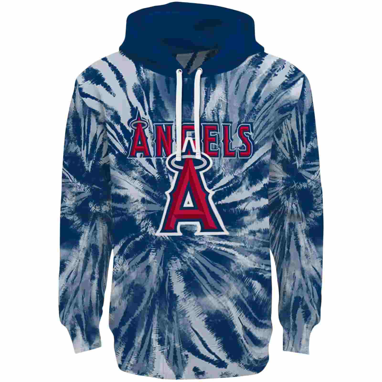 Los Angeles Angels Tie Dye Pattern Blue Hoodie