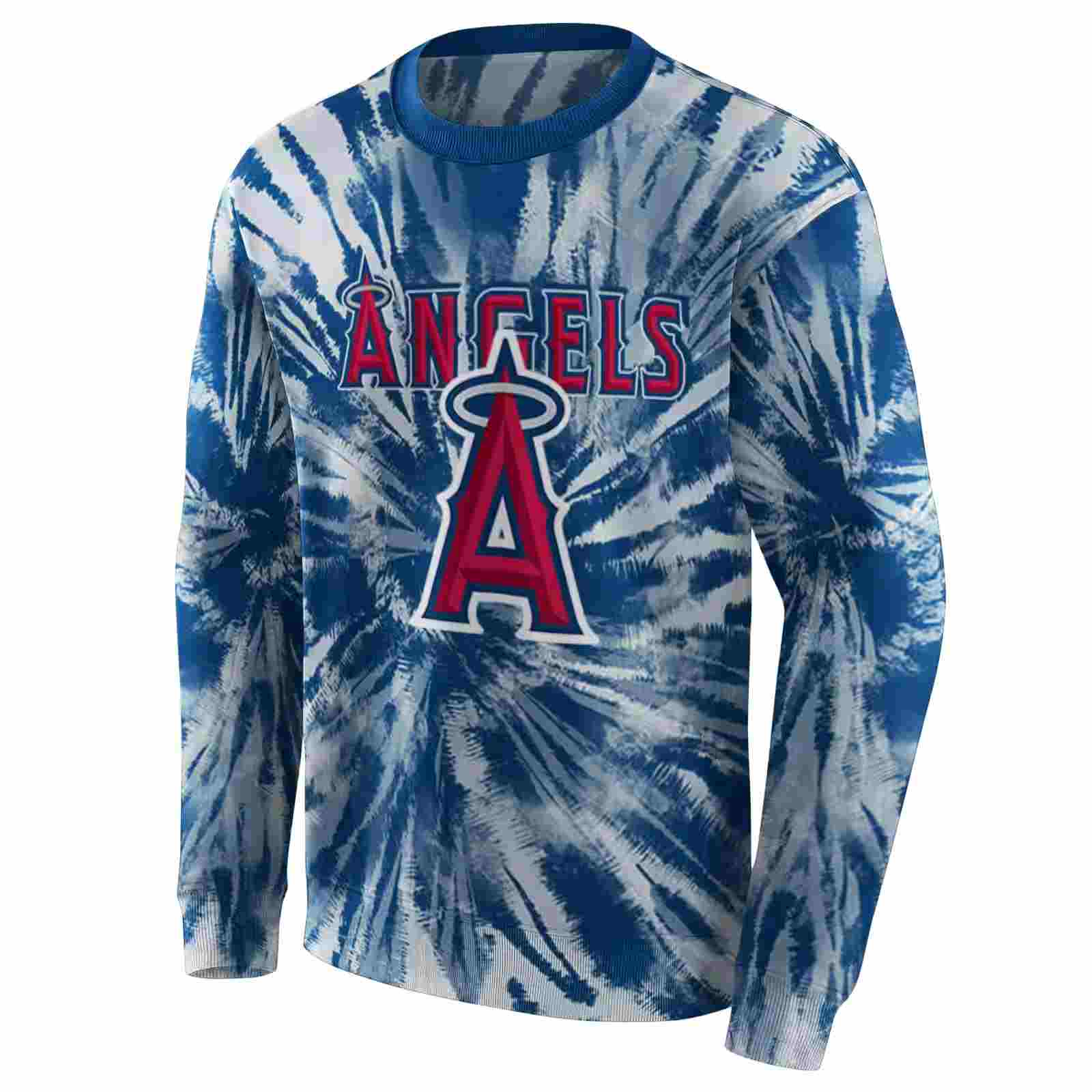 los angeles angels tie dye pattern blue hoodie new arrival