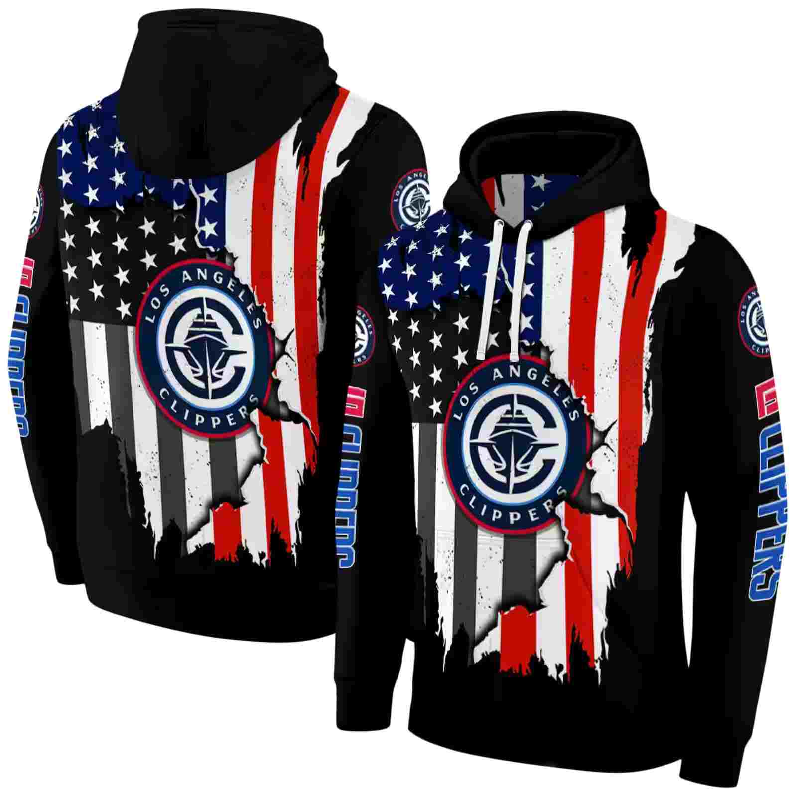 los angeles clippers american pride black hoodie fashion forward