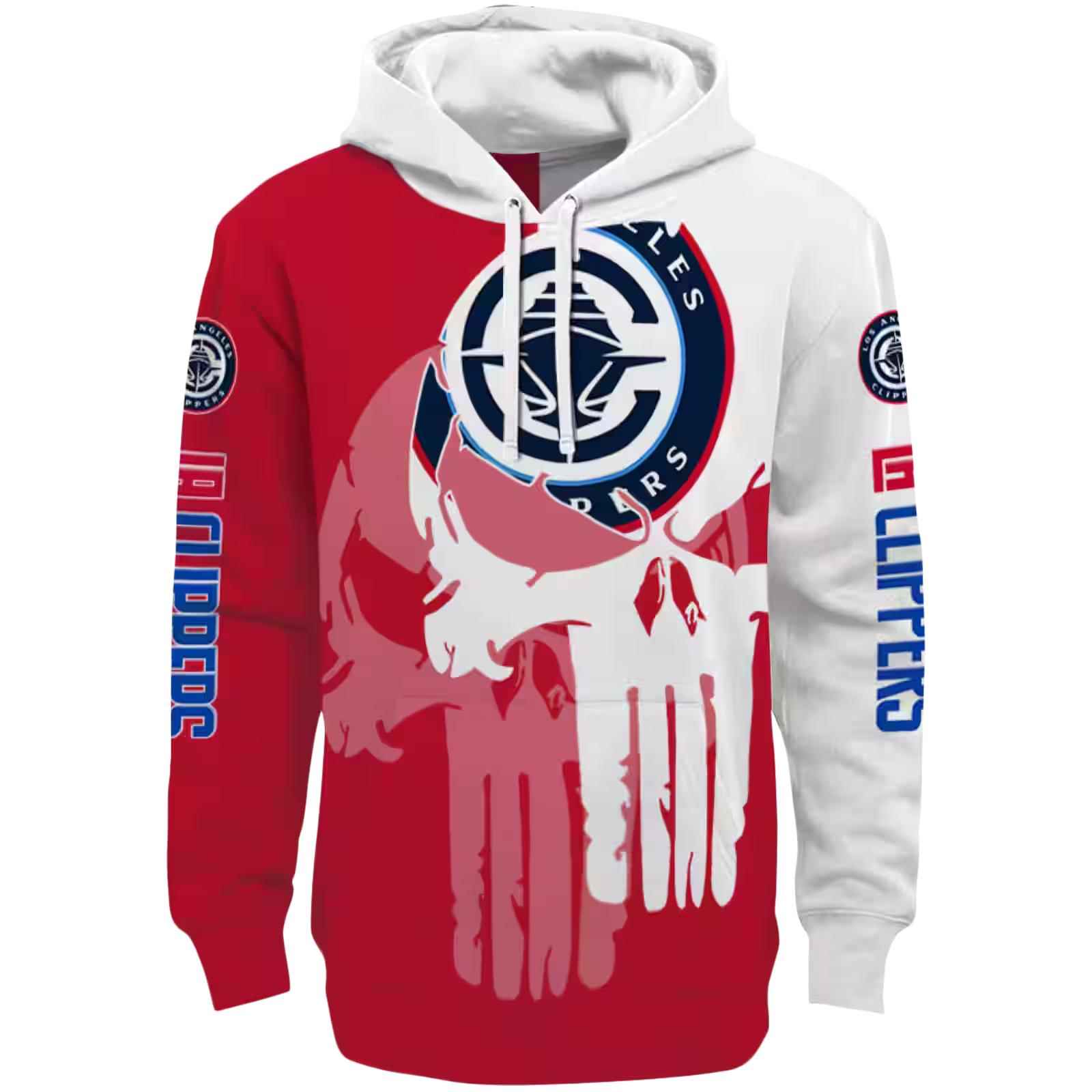 Los Angeles Clippers Graphic Punisher Red White Hoodie