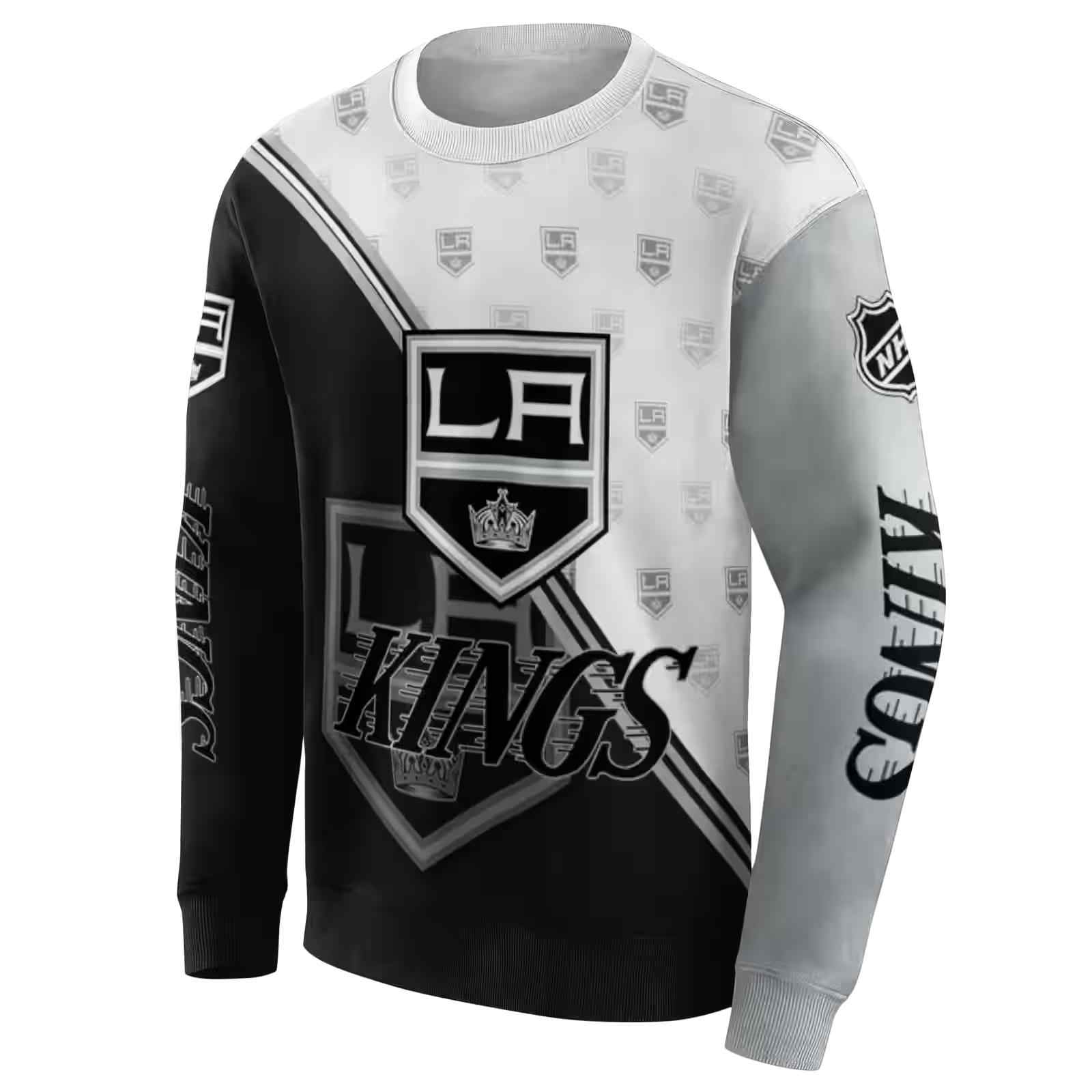 los angeles kings diagonal stripe black white hoodie new arrival