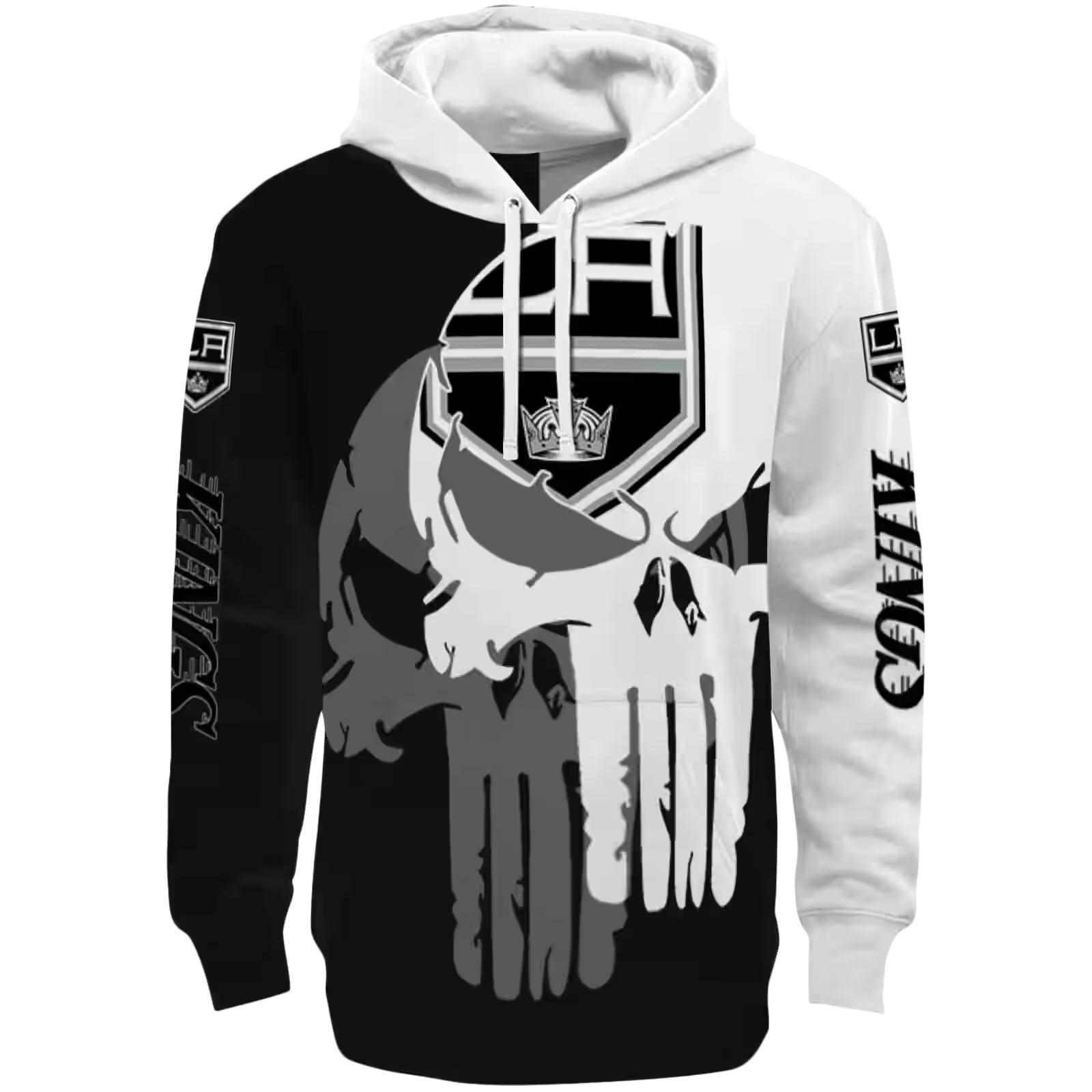 Los Angeles Kings Graphic Punisher Black White Hoodie