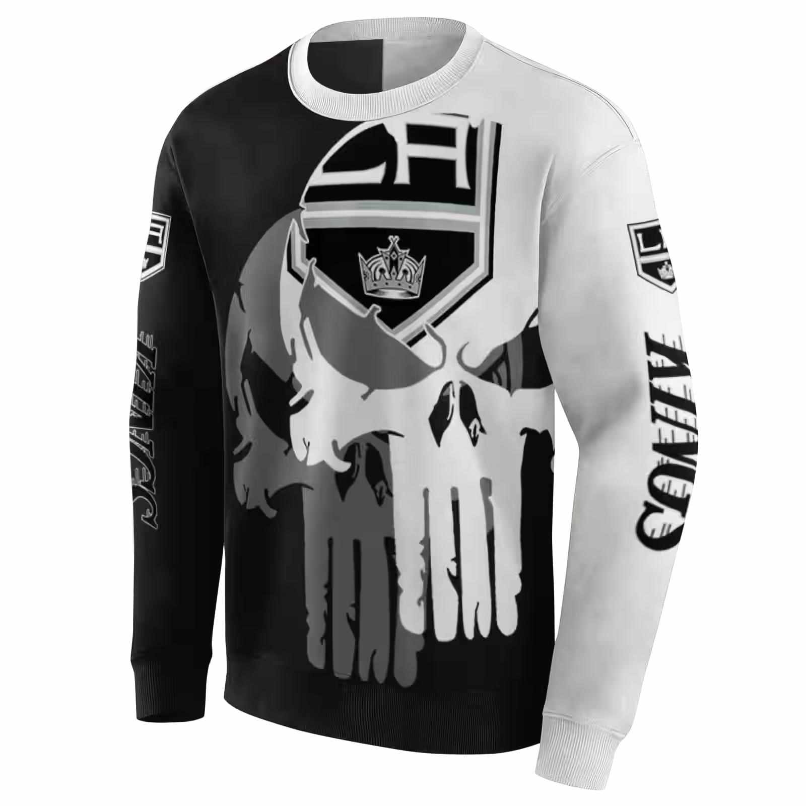 los angeles kings graphic punisher black white hoodie new arrival