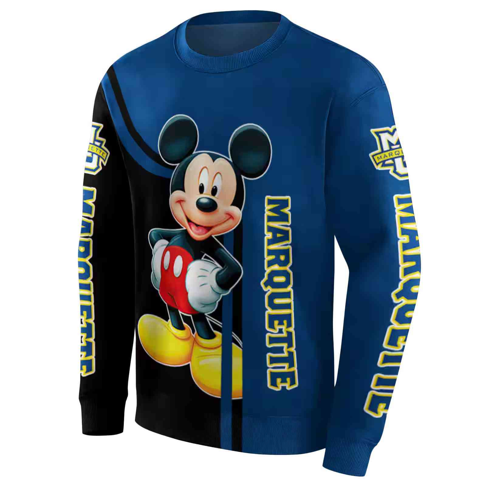 marquette golden eagles mickey mouse blue black hoodie new arrival