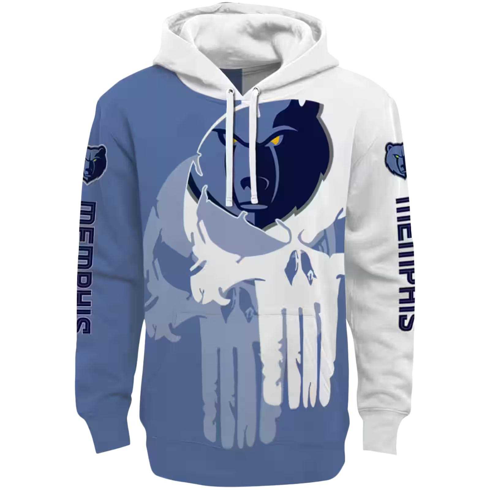 Memphis Grizzlies Graphic Punisher Blue White Hoodie