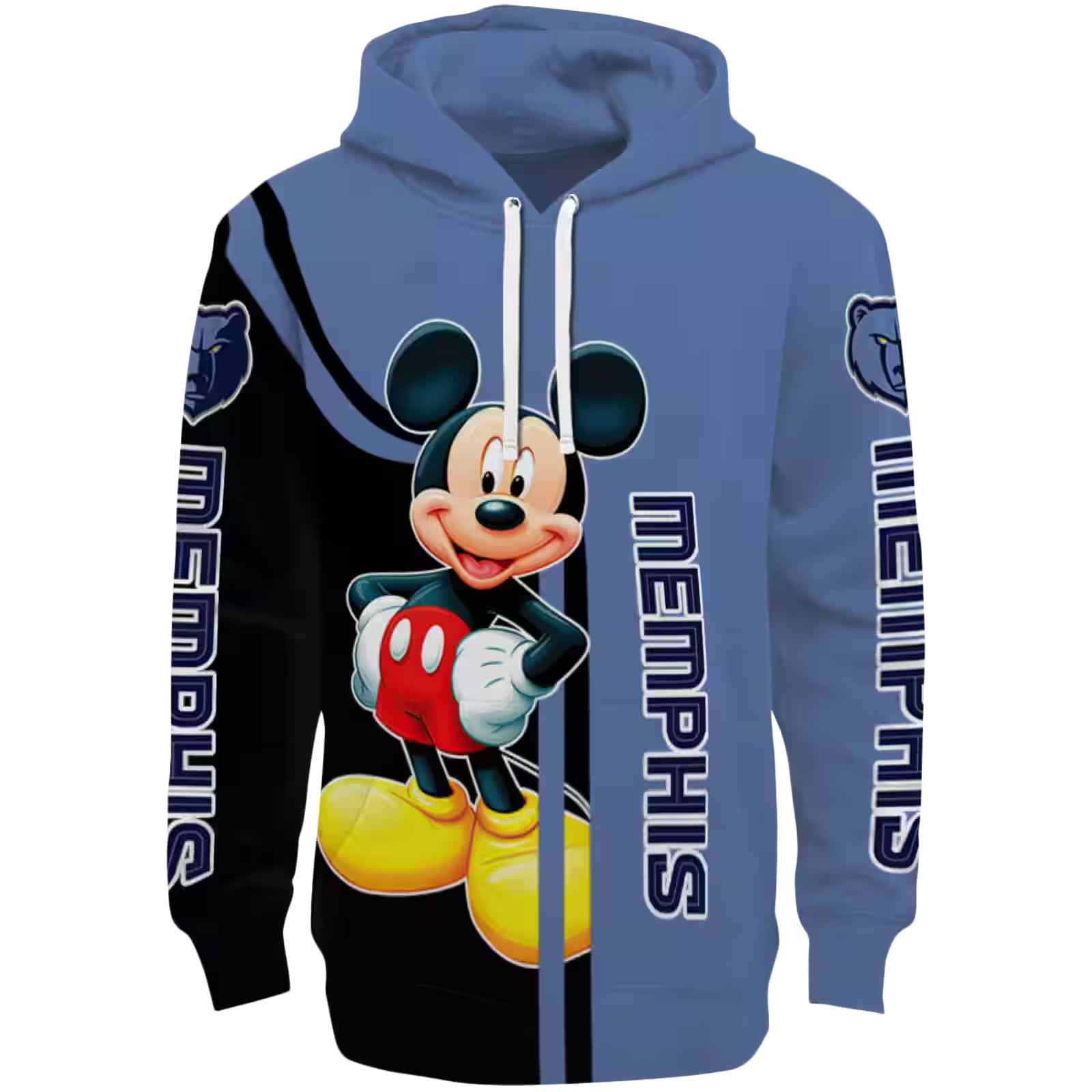 Memphis Grizzlies Mickey Mouse Blue Black Hoodie