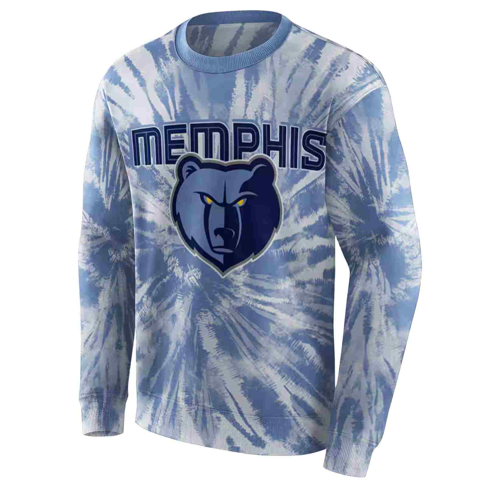 memphis grizzlies tie dye pattern blue hoodie new arrival