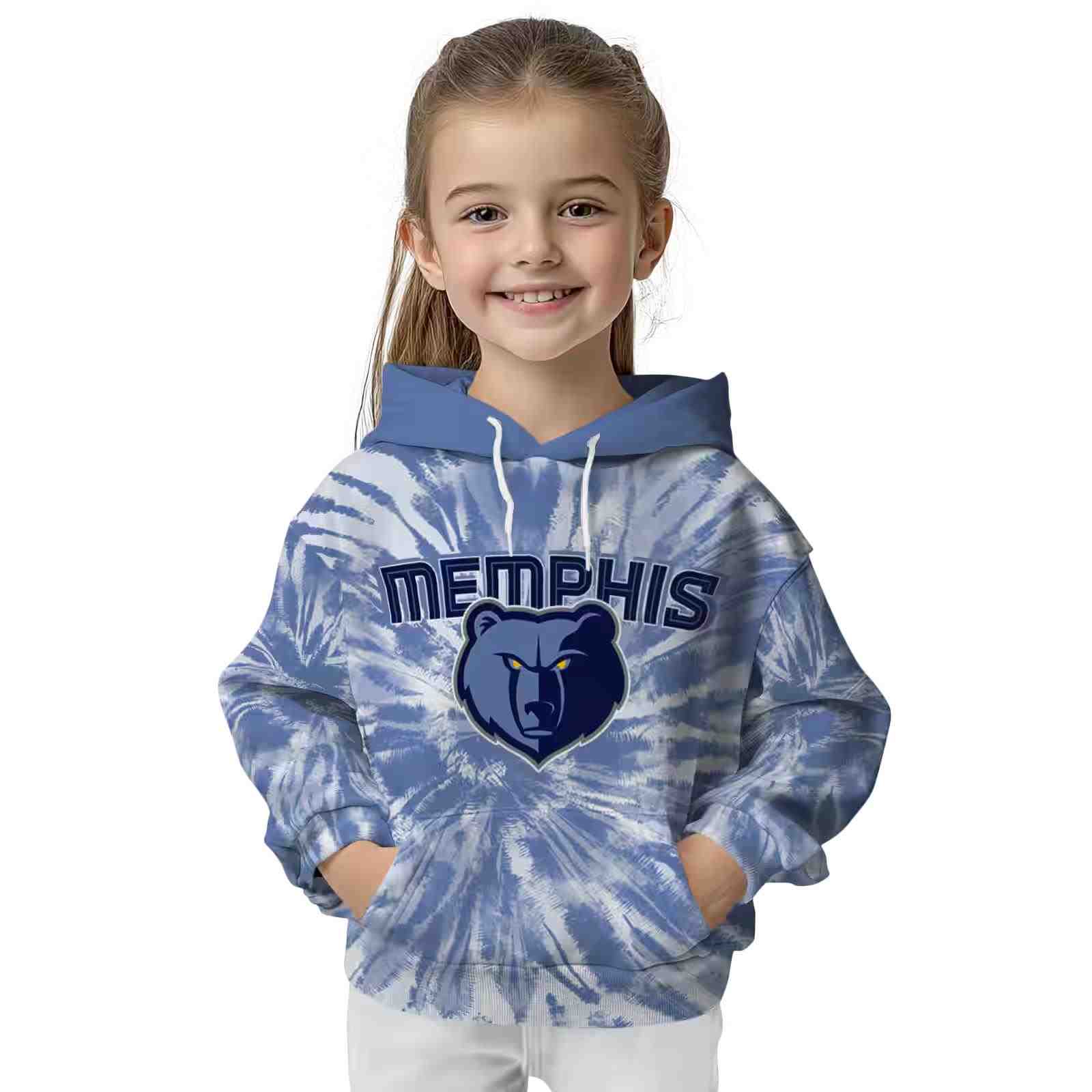 memphis grizzlies tie dye pattern blue hoodie top rated