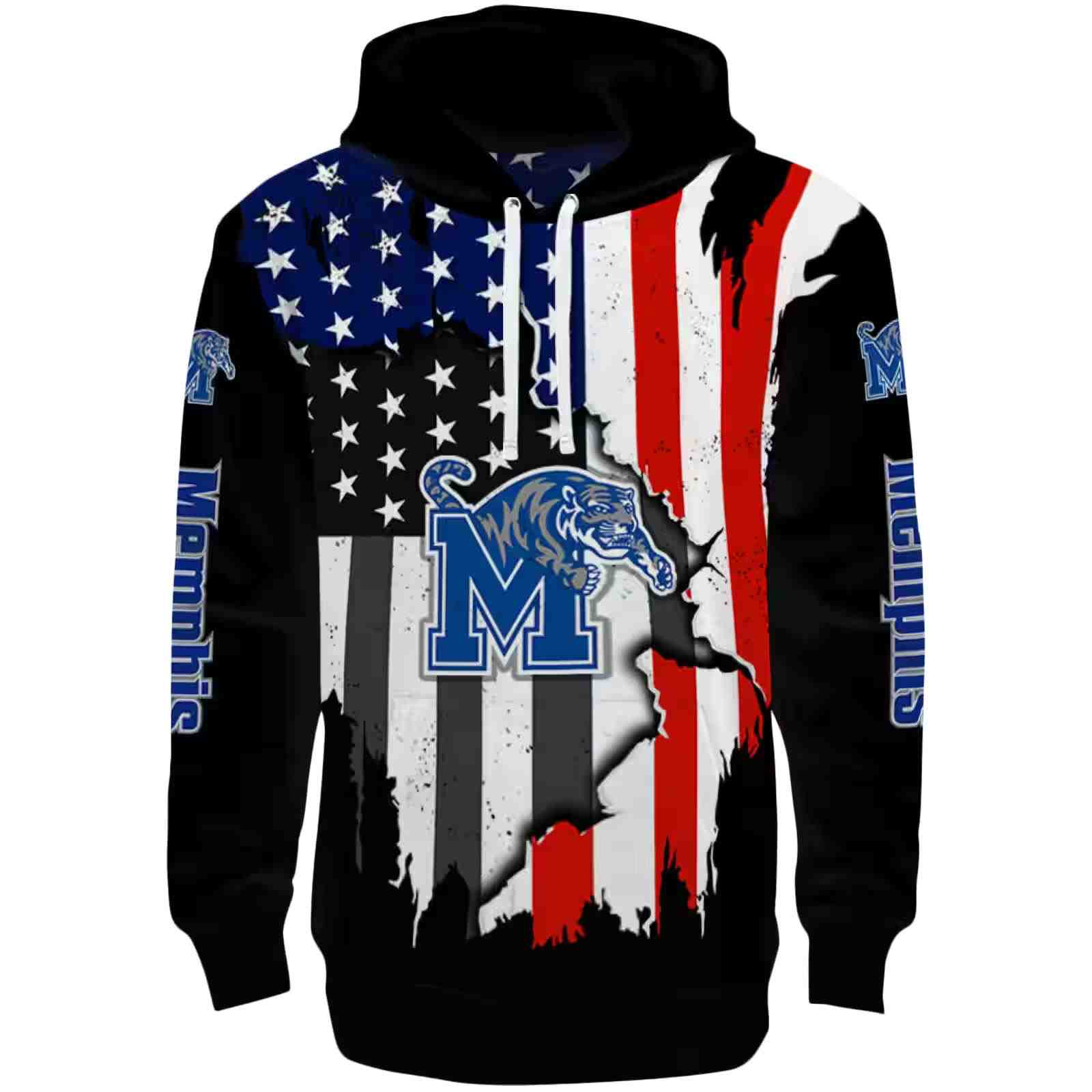 Memphis Tigers American Pride Black Hoodie