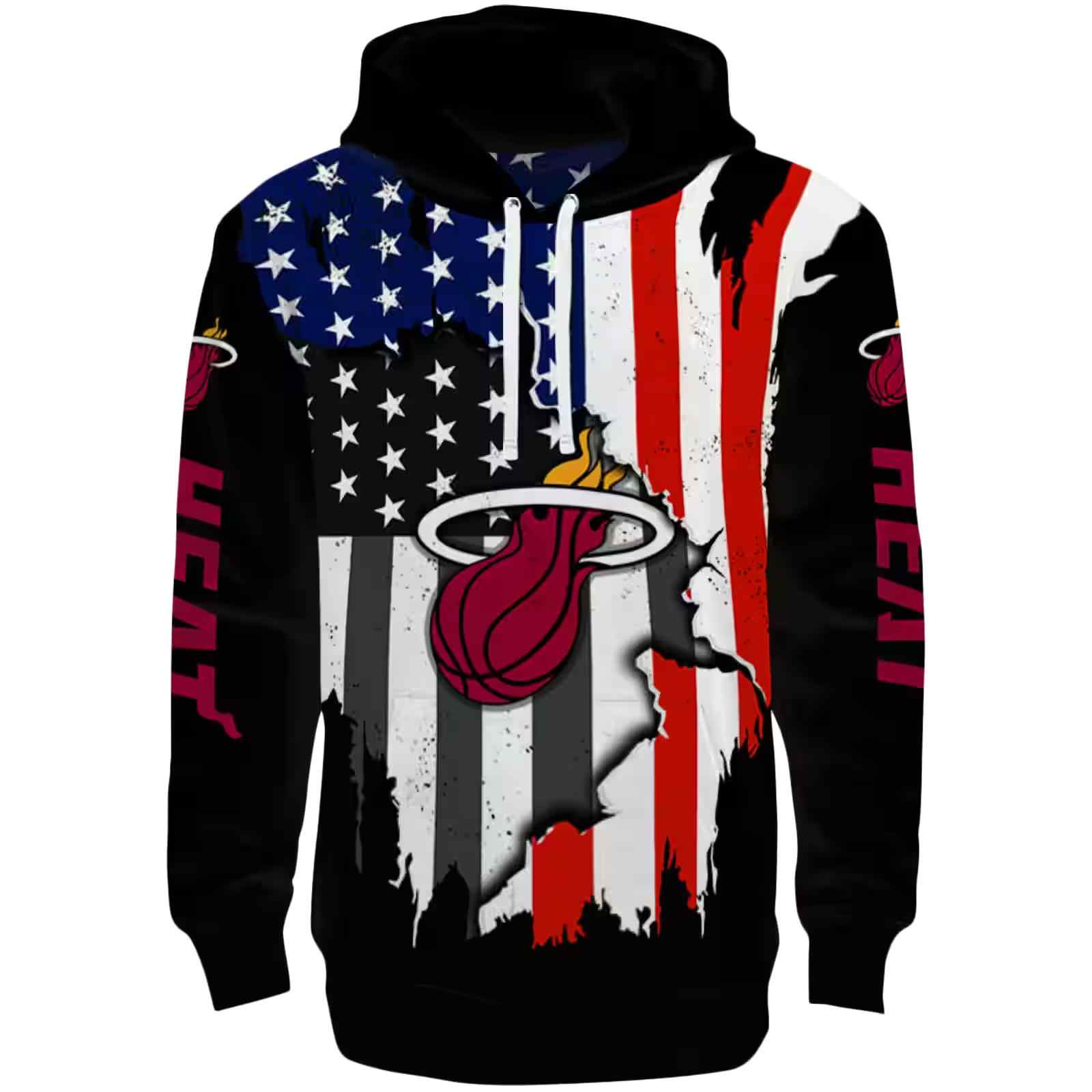 Miami Heat American Pride Black Hoodie