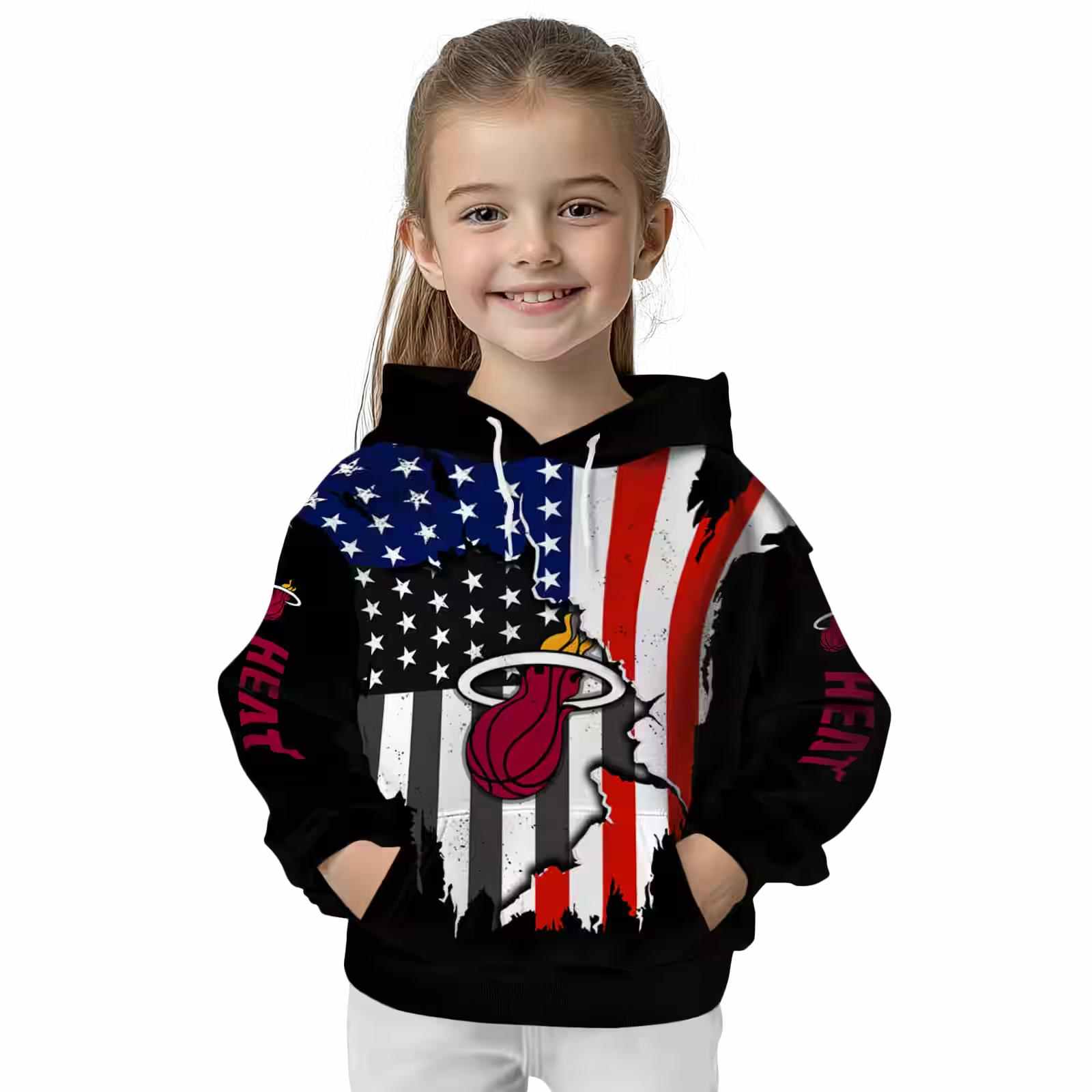 miami heat american pride black hoodie top rated