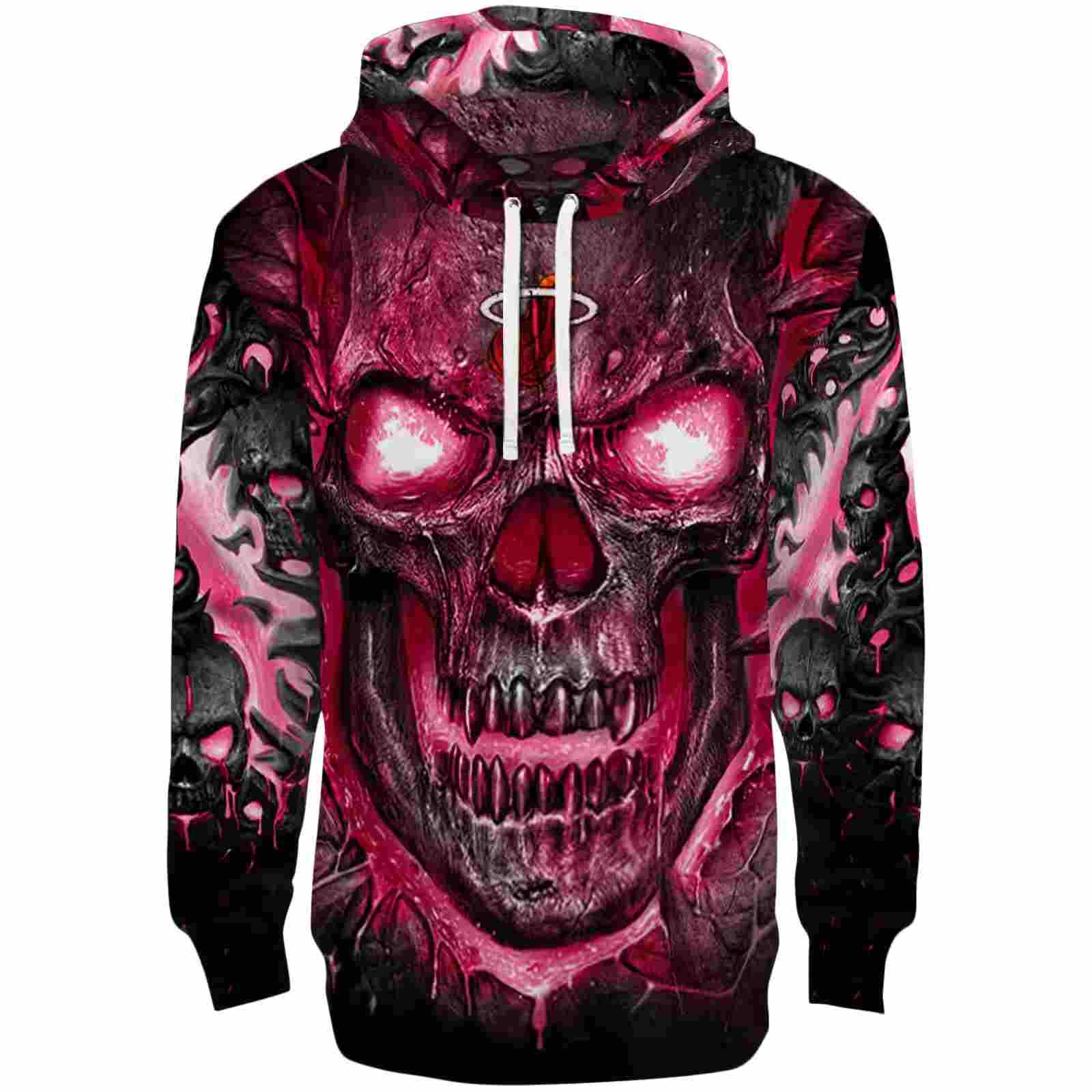 Miami Heat Demonic Skull Red Black Hoodie