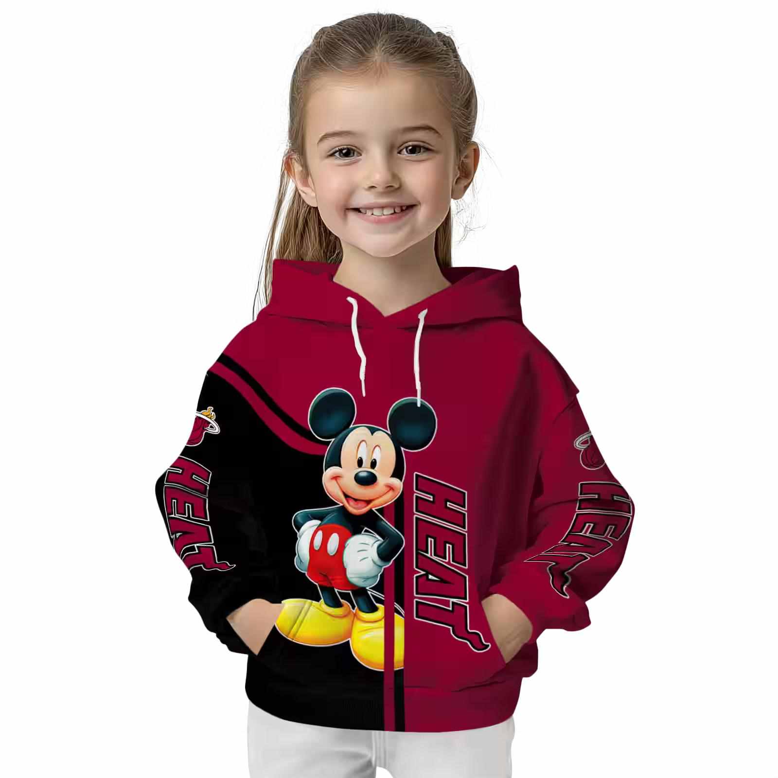 miami heat mickey mouse red black hoodie top rated