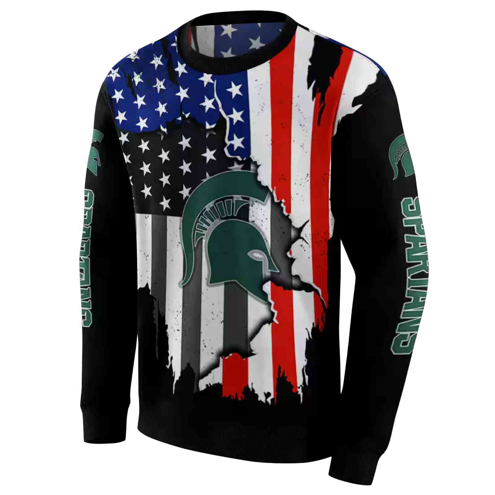 michigan state spartans american pride black hoodie new arrival