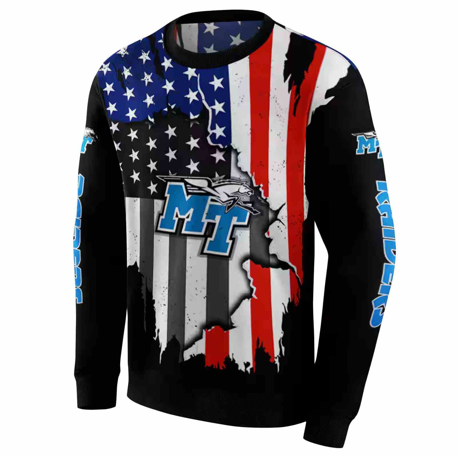 middle tennessee blue raiders american pride black hoodie new arrival