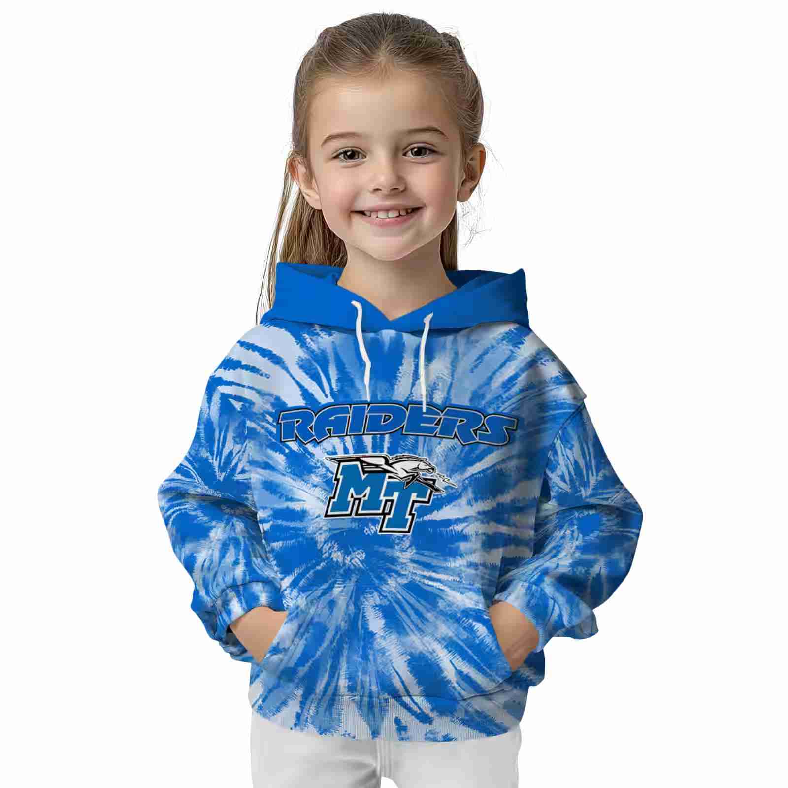 middle tennessee blue raiders tie dye pattern blue hoodie top rated