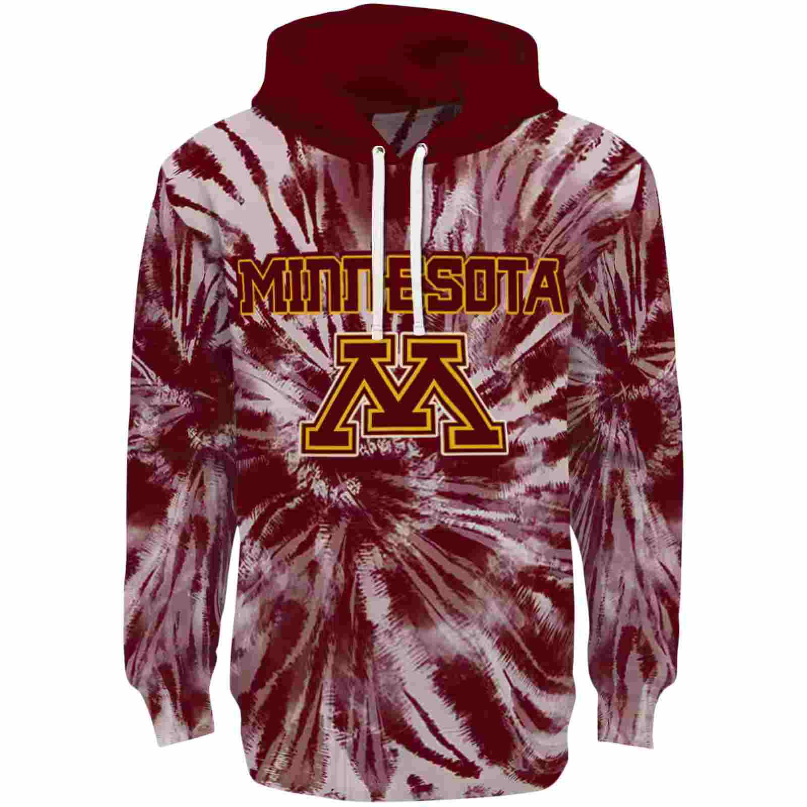 Minnesota Golden Gophers Tie Dye Pattern Maroon Hoodie
