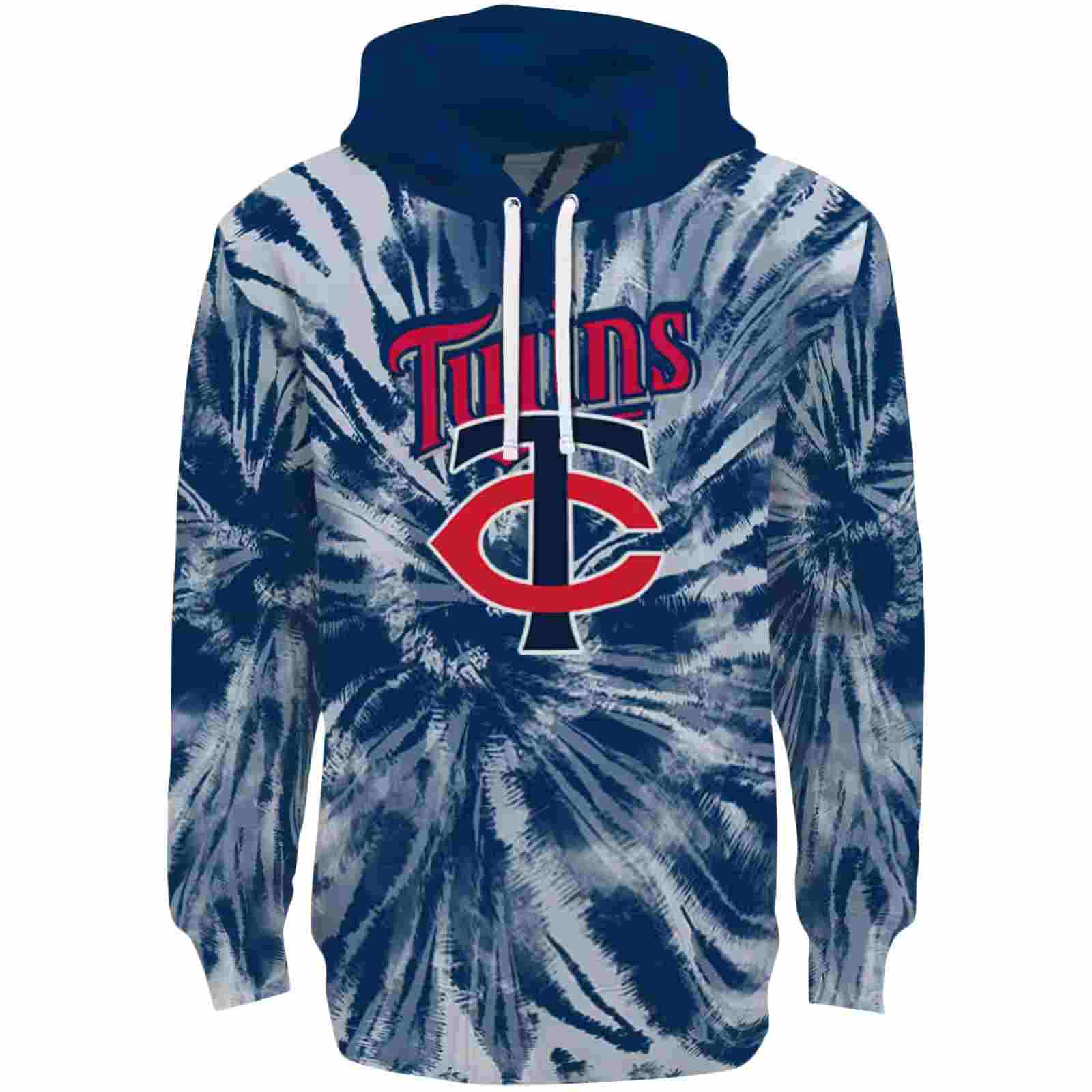 Minnesota Twins Tie Dye Pattern Navy Hoodie