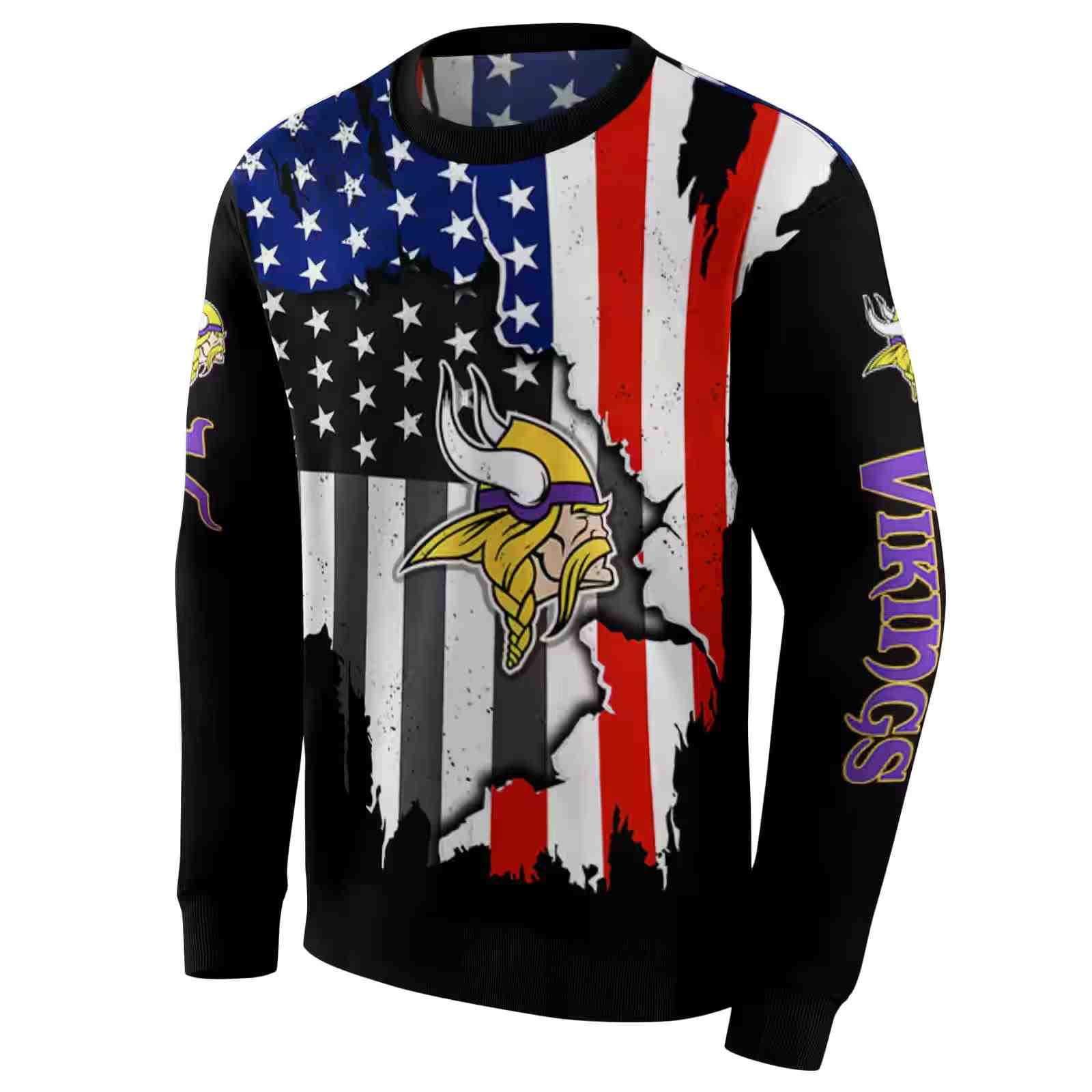 minnesota vikings american pride black hoodie new arrival