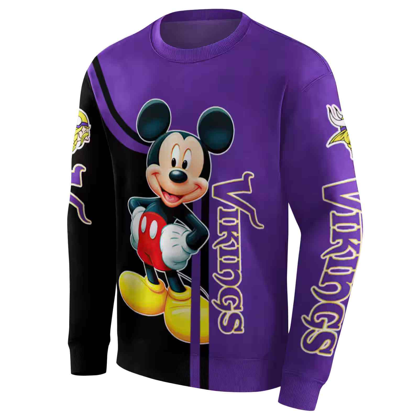 minnesota vikings mickey mouse purple black hoodie new arrival