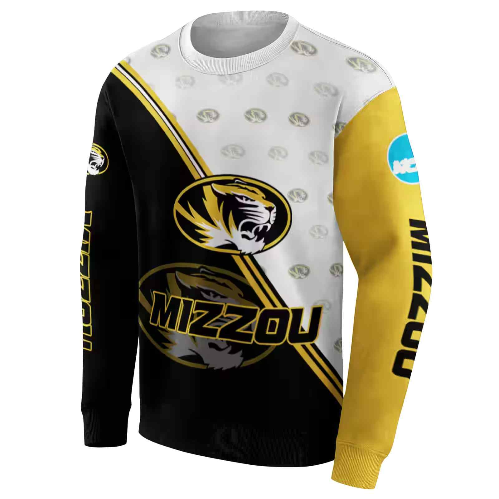 missouri tigers diagonal stripe black white hoodie new arrival