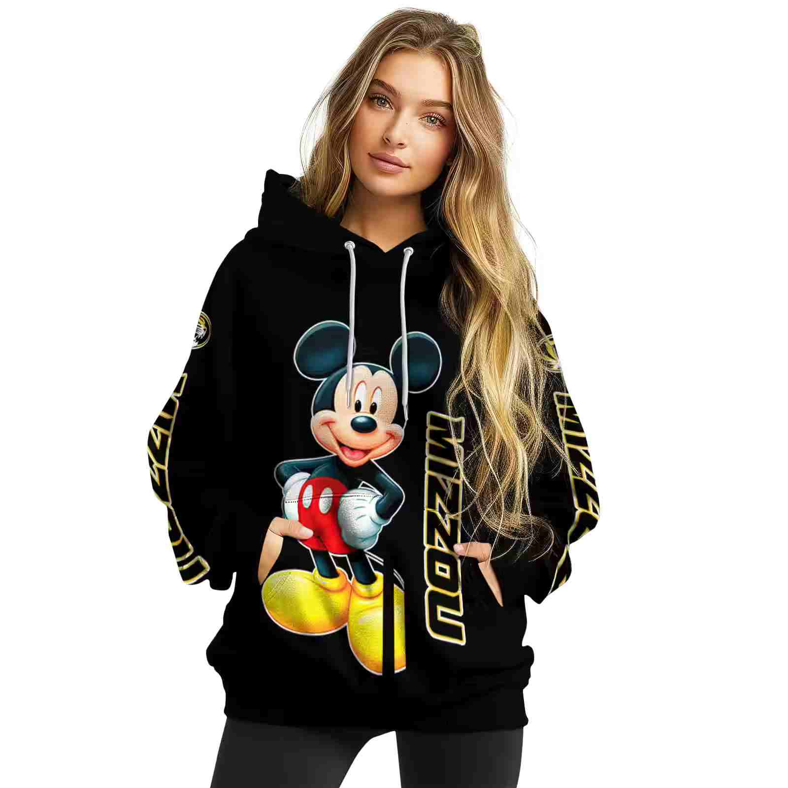 missouri tigers mickey mouse black hoodie high quality