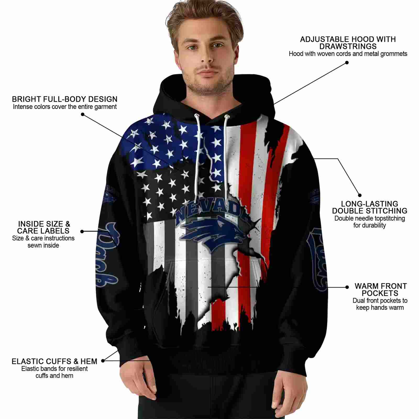 nevada wolf pack american pride black hoodie latest model