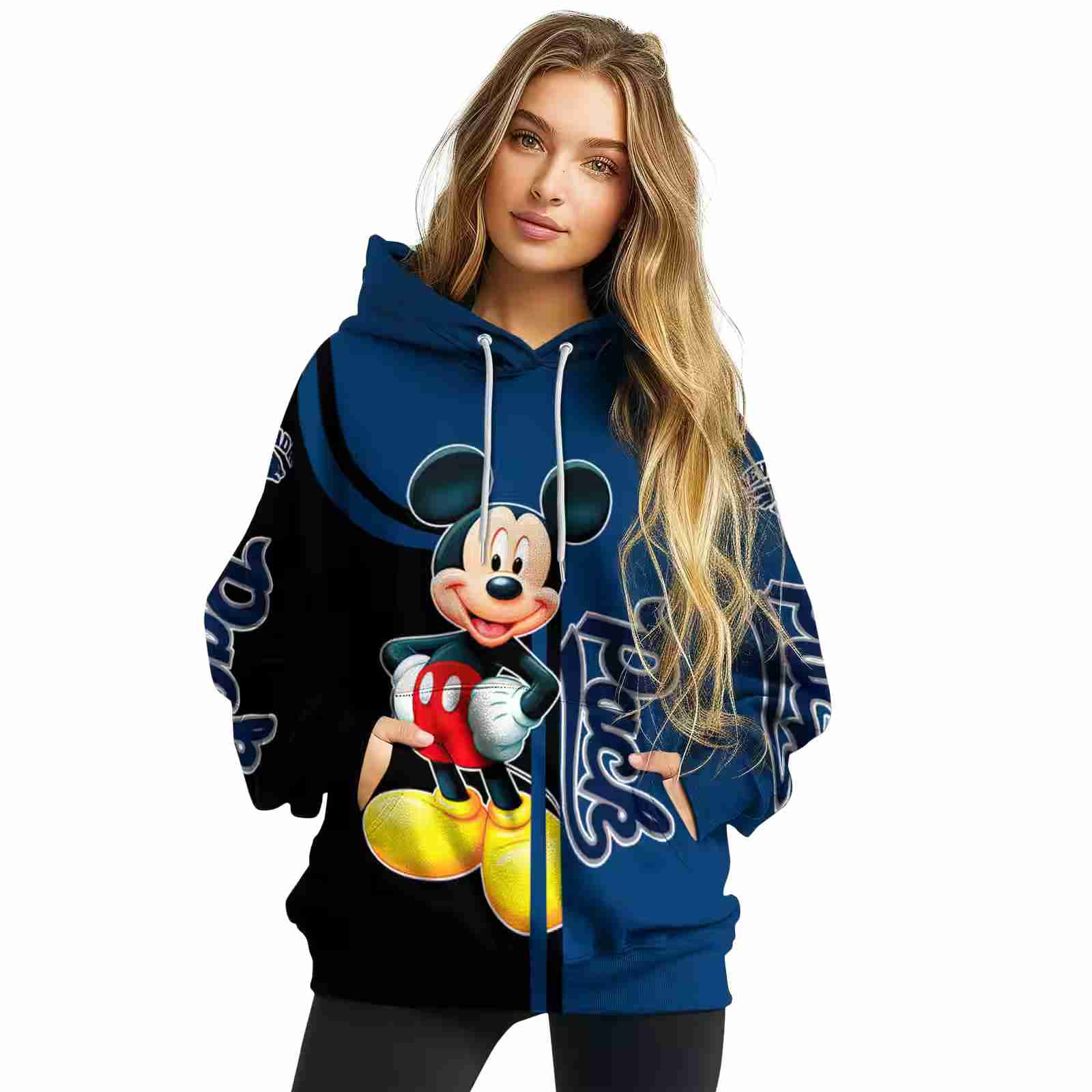 nevada wolf pack mickey mouse blue black hoodie high quality