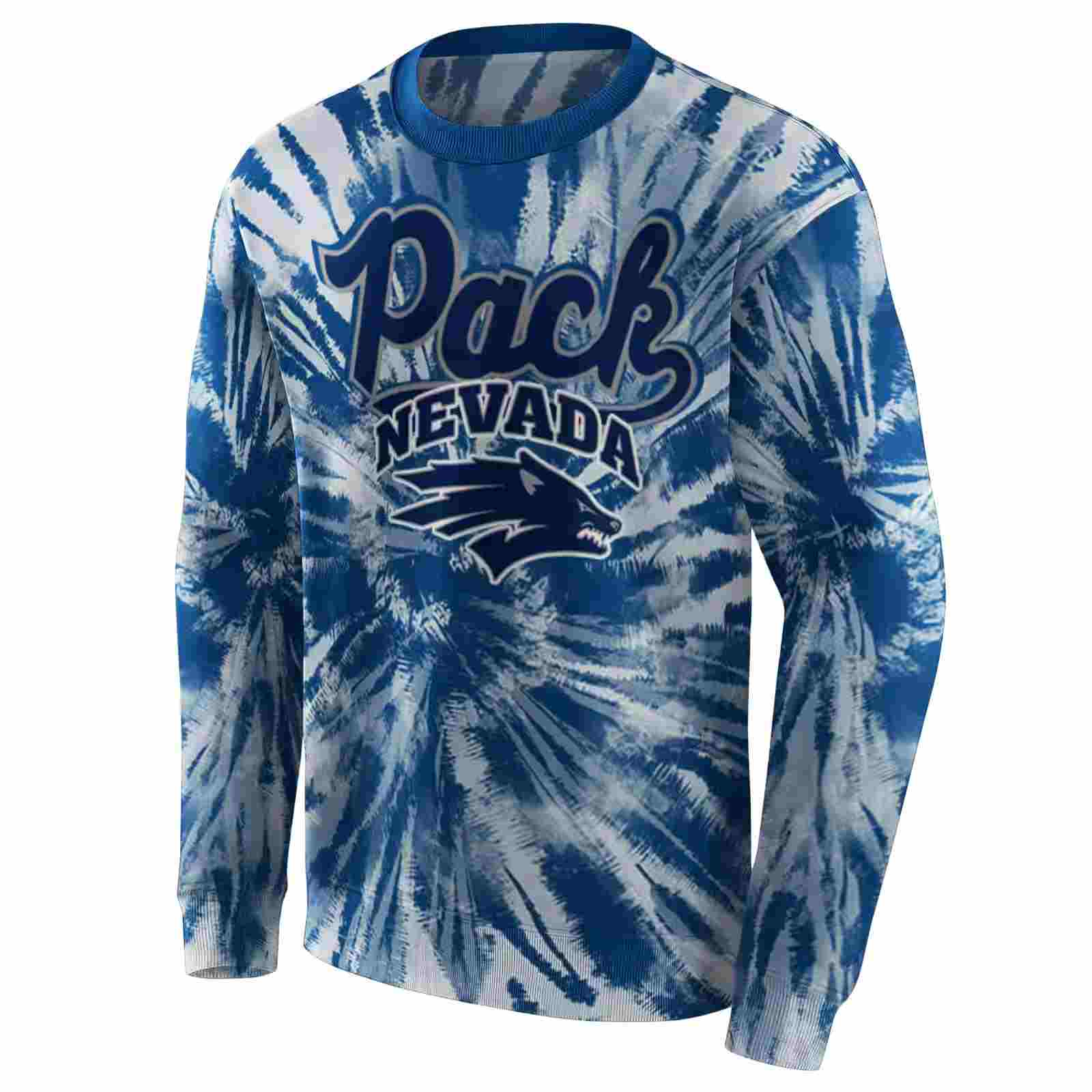 nevada wolf pack tie dye pattern blue hoodie new arrival