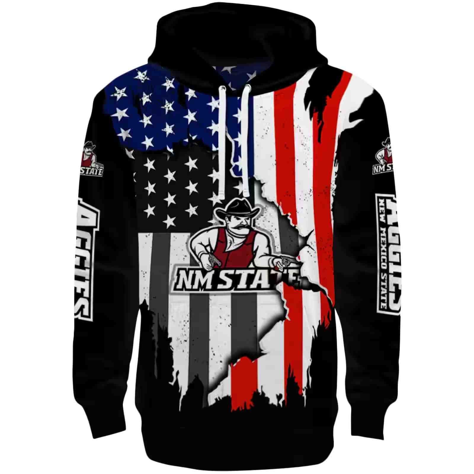 New Mexico State Aggies American Pride Black Hoodie