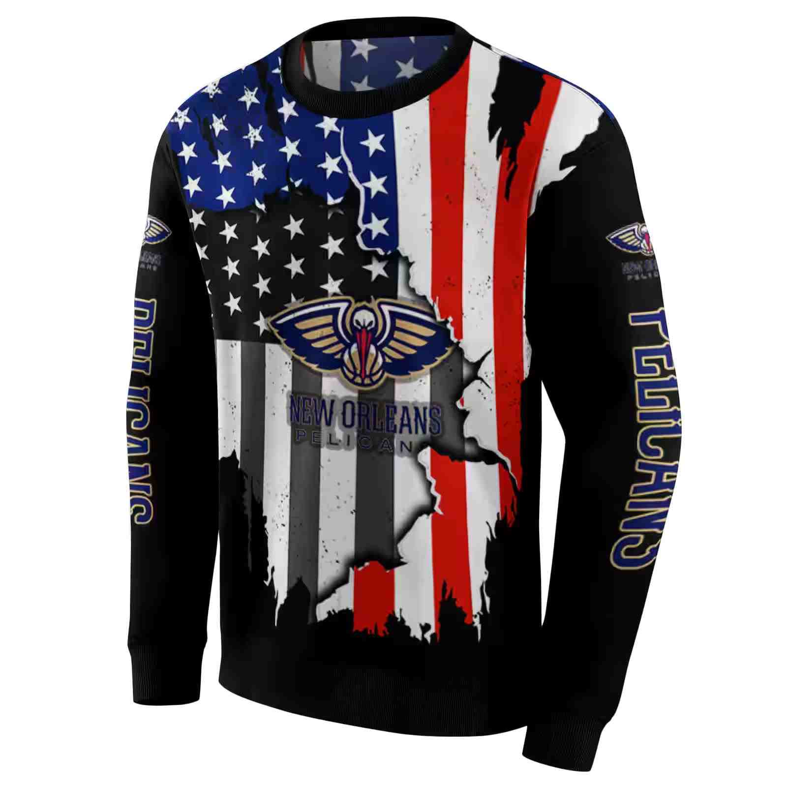 new orleans pelicans american pride black hoodie new arrival