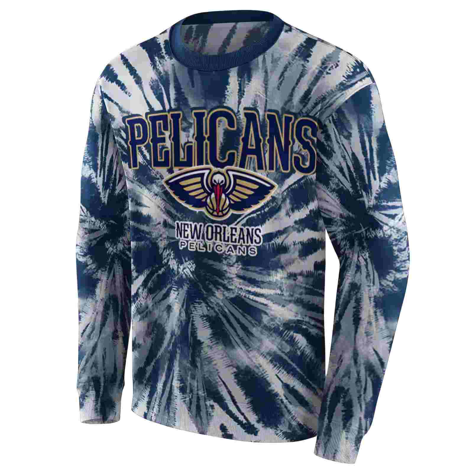 new orleans pelicans tie dye pattern navy hoodie new arrival