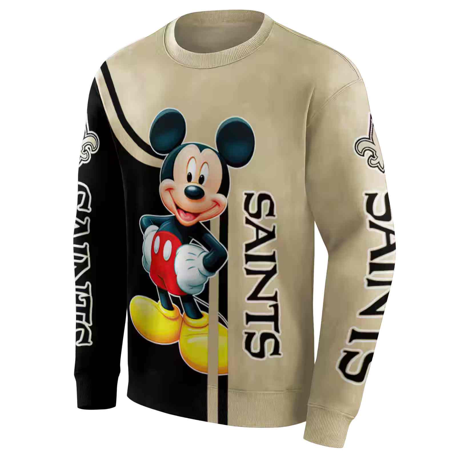 new orleans saints mickey mouse gold black hoodie new arrival