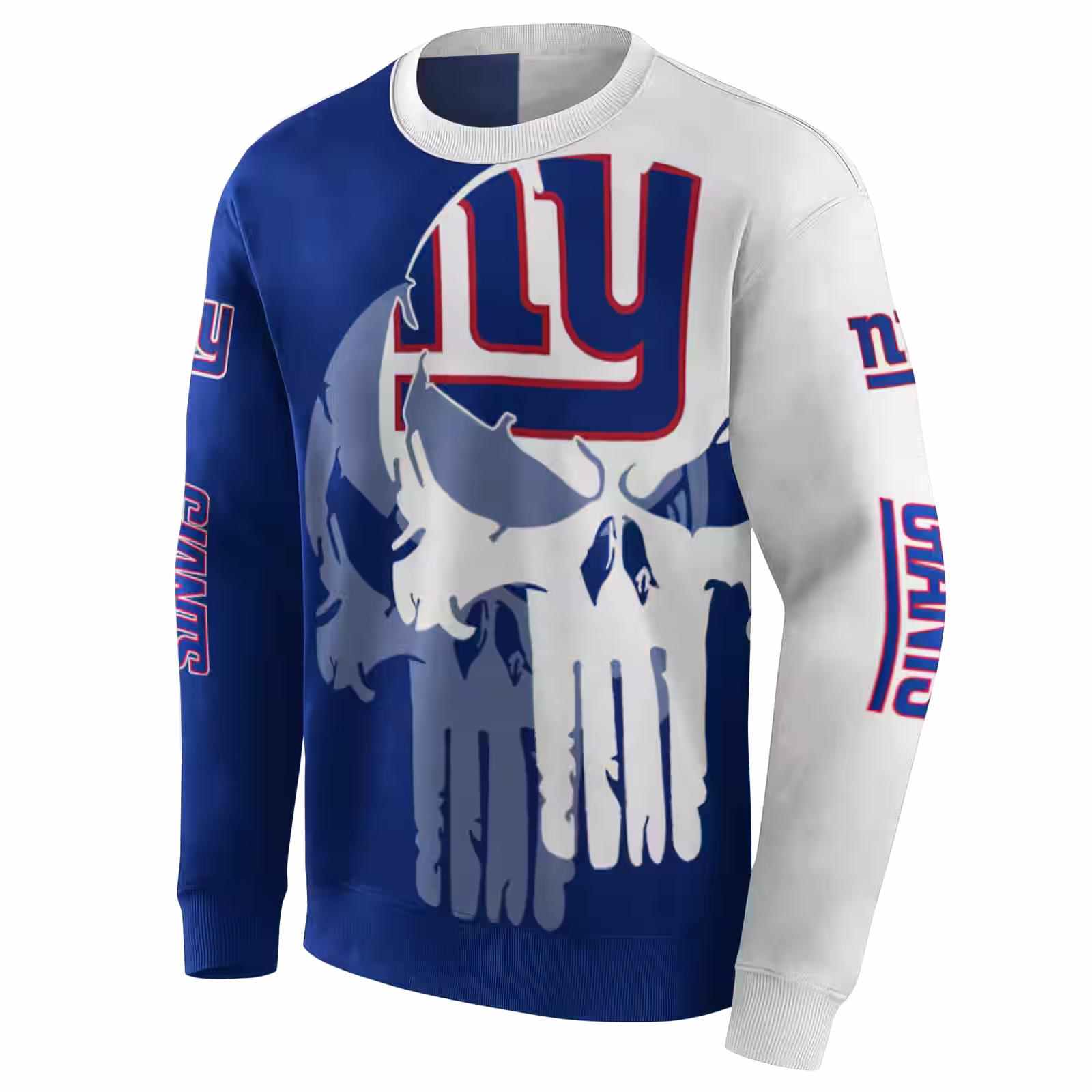 new york giants graphic punisher blue white hoodie new arrival