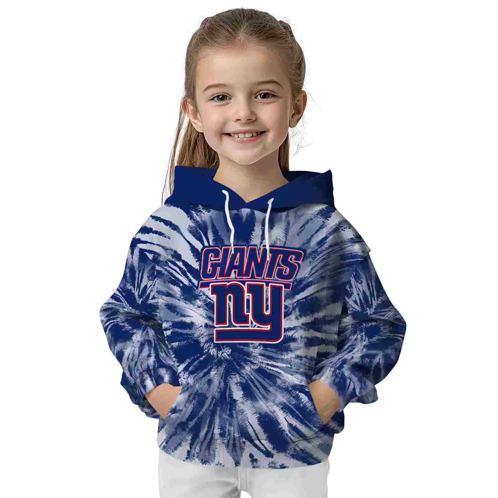 new york giants tie dye pattern blue hoodie top rated